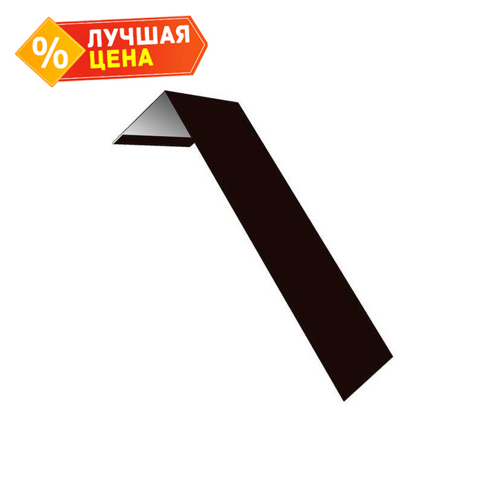 Планка лобовая/околооконная простая 190х50 0,45 Drap RR 32 темно-коричневый