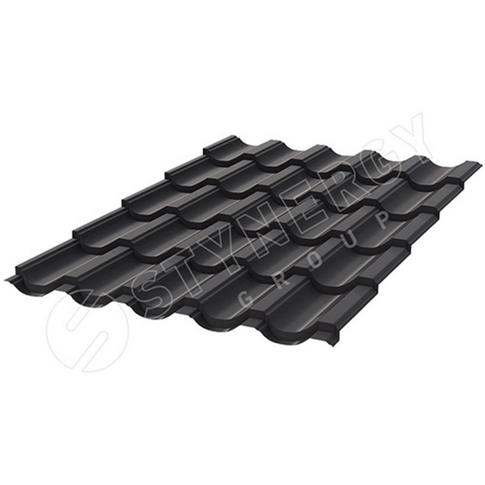 Металлочерепица Stynergy Garda CORUNDUM50 (0.5) RAL 8017