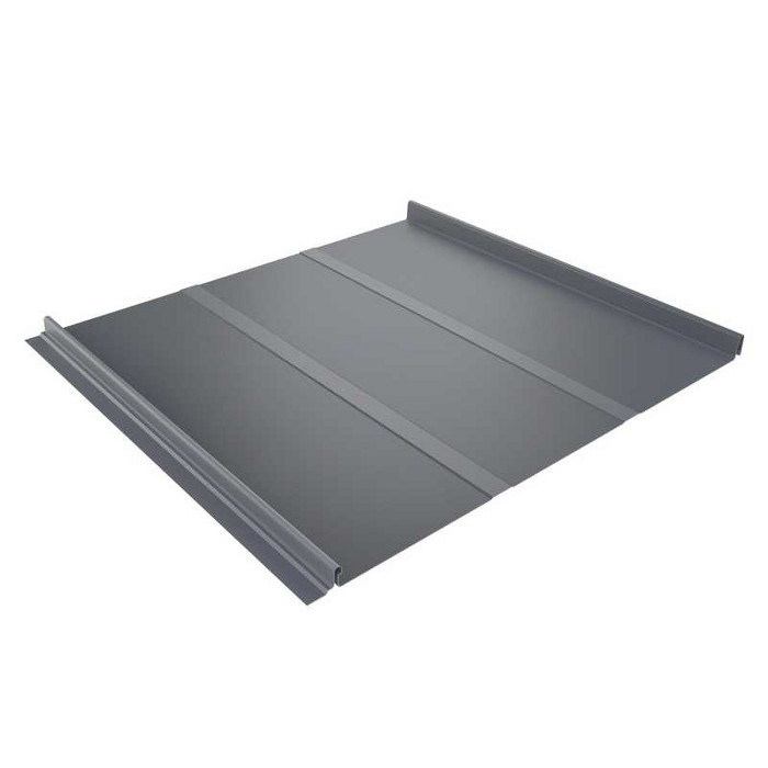 Фальцевая кровля Кликфальц Line Grand Line 0,5 Satin RAL 9006 - фото №1