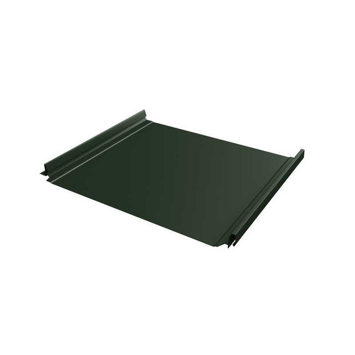 Фальцевая кровля Кликфальц Pro Grand Line 0,5 GreenCoat Pural BT RR 11 Темно-Зеленый - фото №1