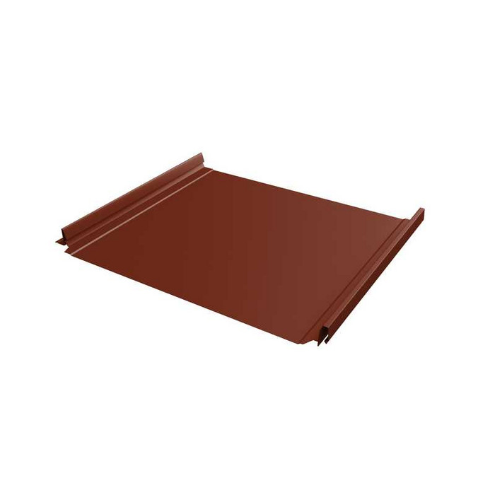 Фальцевая кровля Кликфальц Pro Grand Line 0,5 GreenCoat Pural BT, matt RR 29 Красный - фото №1