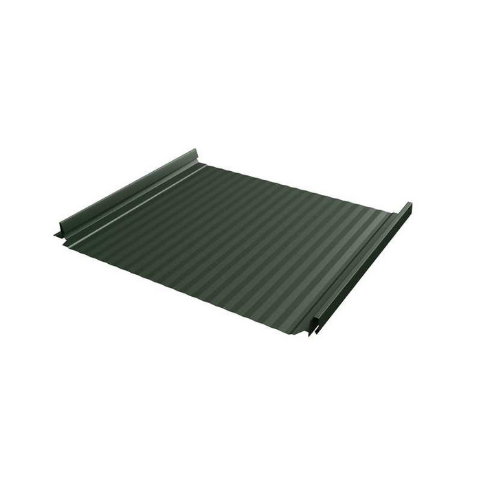 Фальцевая кровля Кликфальц Pro Gofr Grand Line 0,5 GreenCoat Pural BT RR 11 Темно-Зеленый - фото №1