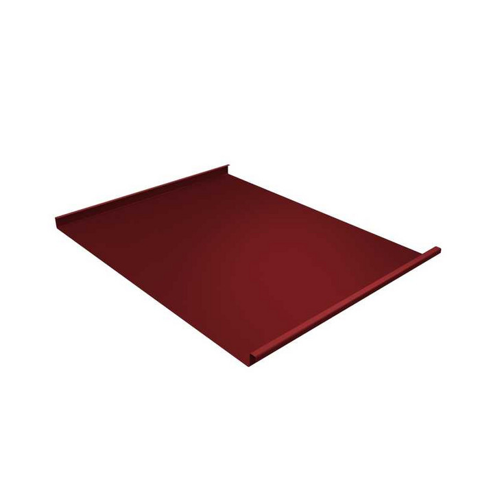 Фальцевая кровля Фальц двойной стоячий Grand Line 0,5 Satin RAL 3011 Коричнево-Красный - фото №1